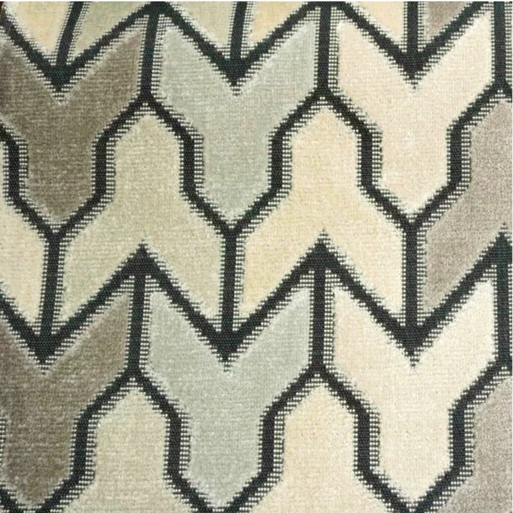 retro geometric velvet for upholstery