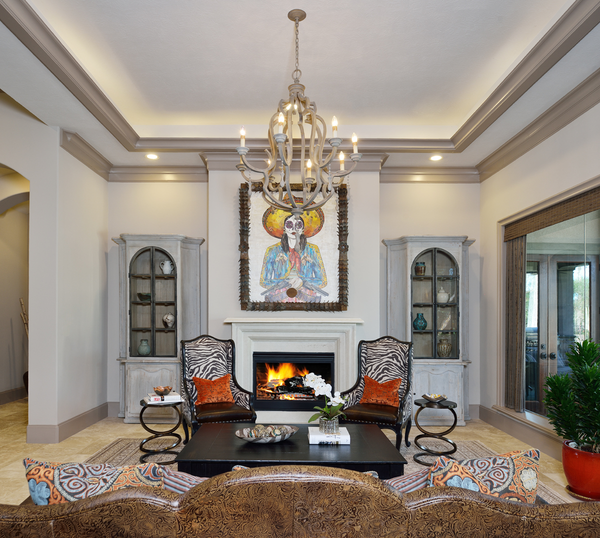 Living Room Ecletic Transitional Design